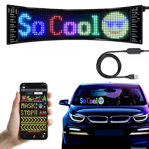 2PCS Devil Eyes Light Flexible LED Eyes DIY Animated Programmable LED Sign with APP Remote Control f