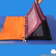 ELEGA Transparent 3 Ring B5 File Organizers Heavy Dutys Oxford Material Waterproof Office School Acc