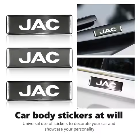 For JAC 3D Metal Sticker Car Logo Rear Trunk Body Emblem Stickers Decal S2 J3 Board Refine J5 J6 J7 