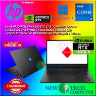 #HP055 USED HP OMEN 17-CK1002TX 17 Inch Gaming Laptop intel i7-12700H 16GB 1TB SSD NVIDIA RTX3070Ti 