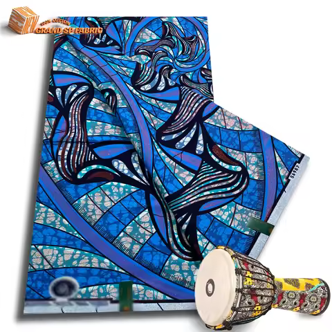 Hot Item for Modern Ankara Dresses grand super fabric Ankara African fabric 100 cotton 6 yards fabri