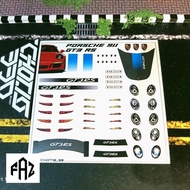 Hotwheels porsche 911 gt3 rs Diecast Decal