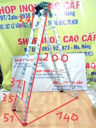 Thang nhôm chữ A Cao 2m mâm sắt Cao Cấp - Mã: THH20T -