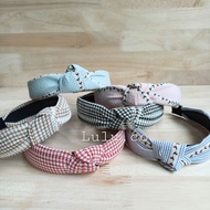 Wide headband Simpul 2444 checkered stripe