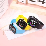 Y1 Children's LED Electronic Watch Large Screen Rainbow Digital Watch Student Sports Waterproof Digi