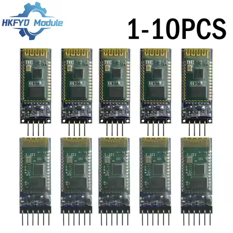 1-10PCS HC-05 HC-06 RF Wireless Bluetooth Transceiver Slave Module RS232 / TTL to UART Converter and