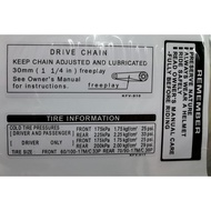 DRIVE CHAIN MOTOR STICKER