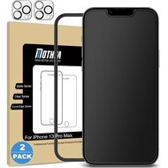 Mothca 2 Pack Matte Glass Screen Protector for iPhone 13 Pro Max [6.7 inch] + 2 Pack Camera Lens Pro