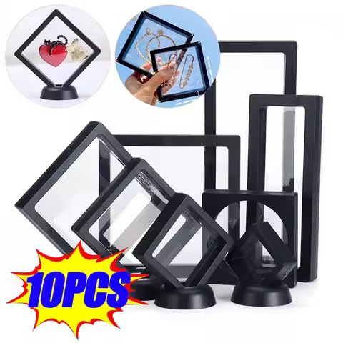 10/1PCS Coin Display Stand 7*7cm Black Box Commemorative Coin Frame Gift Decoration Multifunction Co