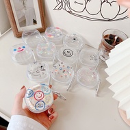 WM02+  ins cartoon cover For Baseus WM01 / / WM02+ Case colorful flower silicone Transparent Earphon