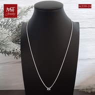 MT สร้อยคอเงินแท้ ลายสี่เสา ลายเบ็นซ์ หนา 1.3 มม. ยาว 14 16 18 20 22 24 26 28 นิ้ว 925 Sterling Silv