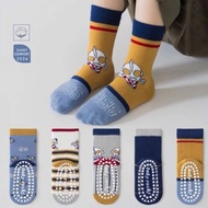 Set of 5 pairs of socks, anti-slip superhero pattern socks for boys from 1-12 years old te100