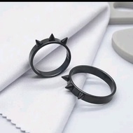 Diskon [ Harga Promo ] Cincin Duri Hitam Titanium / Cincin Duri Hitam Anti Karat / Cincin Duri Hitam