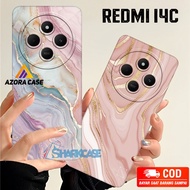HP [SC] Case REDMI 14C 4G 13C 9C 10C 9A A1 A2 A3 P*CO C40 C65 Contemporary Aesthetic Marble Motif - 