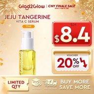 Glad2Glow Jeju Tangerine Ectoin Vitamin C Brightening Serum for Dull Skin | Brightens, Glowing, Fade
