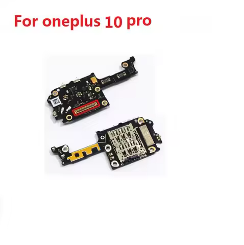 With IC For OnePlus 10 Pro 10Pro Sim Reader Card Slot Socket Holder 1+10Pro Microphone Flex Cable Sm