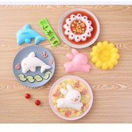 Rice Ball/Sushi MakerCuteShapesRice Mold Set 4 Pieces Bento Rice Ball Sushi Tool Kitchen DIY Set可爱模具