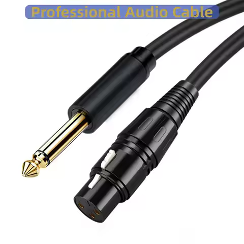 6.5mm To XLR Male Female Audio Cable 6.35mm Canon Interface Audio Mixer Microphone Connection Microp