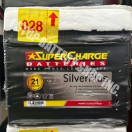 SUPERCHARGE SILVER PLUS Maintenance Free Car Battery NS40 NS40L B20 B20L B20R NS60 NS60LS B24 B24L B