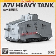 ThirdParty A7V Heavy Tank 1:35 (940 PCS) Model Building Blocks Kids Toys For Boys Gifts