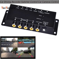 Car 4-Channel Driving Recorder Switcher Control Car Cameras IR Control Switch Combiner Box for 360° 
