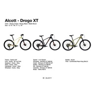 ALCOTT 29er DROGO XT w/ AIR FORK, SHIMANO XT M8100 1x12SPD