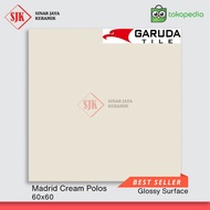 Granit Lantai Garuda Cream Polos Kilap Madrid GS62001 60 x 60 KW 1
