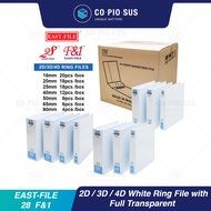 EAST-FILE F&1 White Ring Files | Binders | Office Filing | Strong Box | Office Supplies - 2D 3D 4D, 