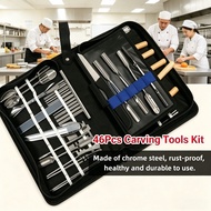 46Pcs Portable Fruit & Vegetable Carving Tool Set Kitchen Kit