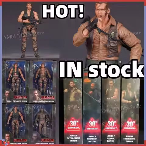 In Stock NECA KO Predator 30th Anniversary Jungle Encounter Dutch Extraction Dutch Patrol Dutch Disg