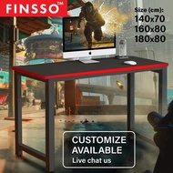FINSSO: 160 & 180 CM Extra Large & Wide & Strong Computer Gaming Table / Computer Table / Meja Gamin