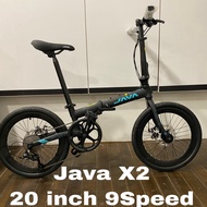 *Free Delivery* Java X2 Folding bike Matt Black | 9Speed Sensah Shifter | 20inch wheelset | Can bring into MRT