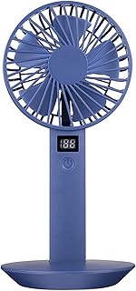 USB Desk Fan, Mini Handheld Portable Fan, Small Personal Fan Battery Rechargable, for Indoor Travel Camping Outdoor Activities,Blue