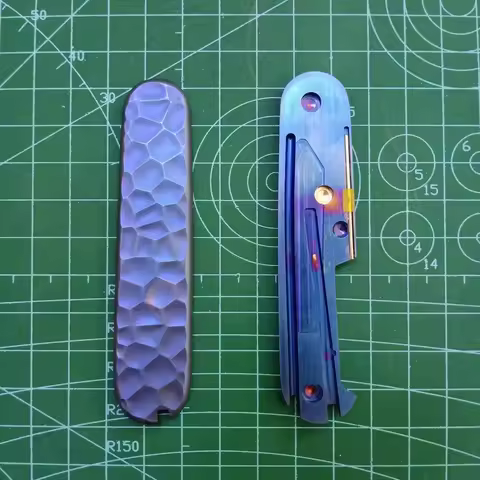 1 Pair Custom Made DIY TC4 Handle Scales for 91mm Victorinox Swiss Army Knife
