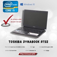 (TERMURAAH) LAPTOP Toshiba R732 Core i5 Ram 8 SSD 256GB 13inch Wind 10