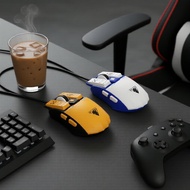 2.4G Wireless WD149 Gaming Mouse, Symmetrical, 7D, Adjustable 3200 DPI, Rechargeable, White Yellow