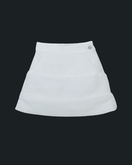 The SRT X12 (TSK208) - Denim Puffy Skirt กระโปรงสั้นทรงเอ เอวปกติ ผ้าเดนิม ดีเทลบุใยนวม มีเลเยอร์ ม