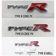 Logo Honda Civic fc Type R Emblem TypeR Honda Civic Baru Civic X TYPE R CIVIC FC TYPE R CIVIC FD TYP