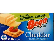 Bega Cheddar Cheese 250g Keju Cheddar Processed Cheddar Cheese [packaging baru]
