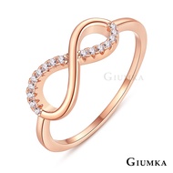 GIUMKA Rose Gold Female Ring Infinite Romantic Tail Exchange Gift MR21026