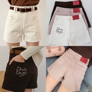 chuuchop(XS-4XL) Rocky short jeans(C9300) Shorts With Logo Embroidery On The Back