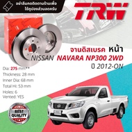 Front Brake Disc 1 Pair/2 Pieces NISSAN NAVARA NP300 D23 2WD Year 2012-Present TRW DF 8130 Size 275 