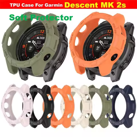 TPU Protective Case Cover For Garmin Descent MK 2s Smart Watch Strap Soft Silicone MK2s Bumper Prote