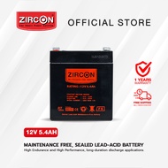 ZIRCON เเบตเตอรี่เครื่อง UPS ขนาด 12V5.4Ah ของแท้ ส่งไว ประกัน 1 ปี -Official Store- As the Picture
