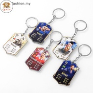 QC Soccer Players Car Keychain Football Scoring Card Keychain Soccer Players Around Backpack Decorat