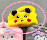 （包平郵）寵物小精靈精靈寶可夢Pokemon神奇寶貝口袋妖怪 皮卡丘比卡超Pikachu POKÉMON黃色手袋生日禮物送禮Plush Cute毛公仔可愛毛絨手拎袋仔旅行分類整理袋雜物化妝品收納包包卡