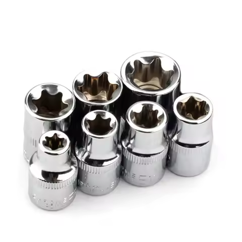 7pcs 3/8In Star Torx Socket E Type E8 E10 E11 E12 E14 E16 E18 Hand Tools Sleeve Converter Wrench Sle