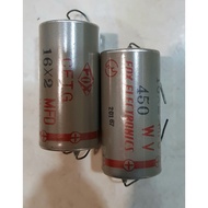 Capacitor Fox With 2 Values 16uf + 16 uf/450v Size 2.9 x 5.5 cm.