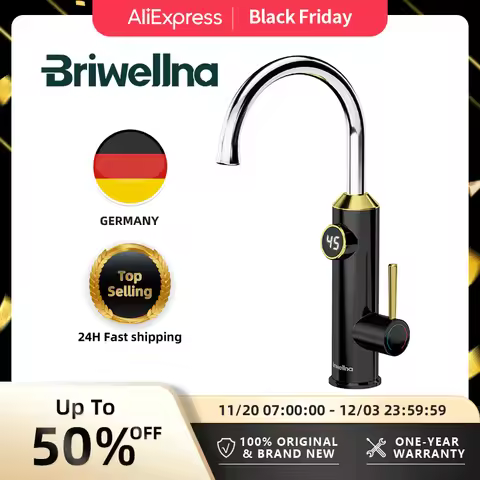 Briwellna Intelligent Water Heater 220V Kitchen Faucet 2 In 1 With Digital Display Electric Geyser M