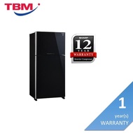 [Klang Valley Delivery Only] Sharp SJP882MFGK Fridge 2 Doors G720L Inverter Black Glass